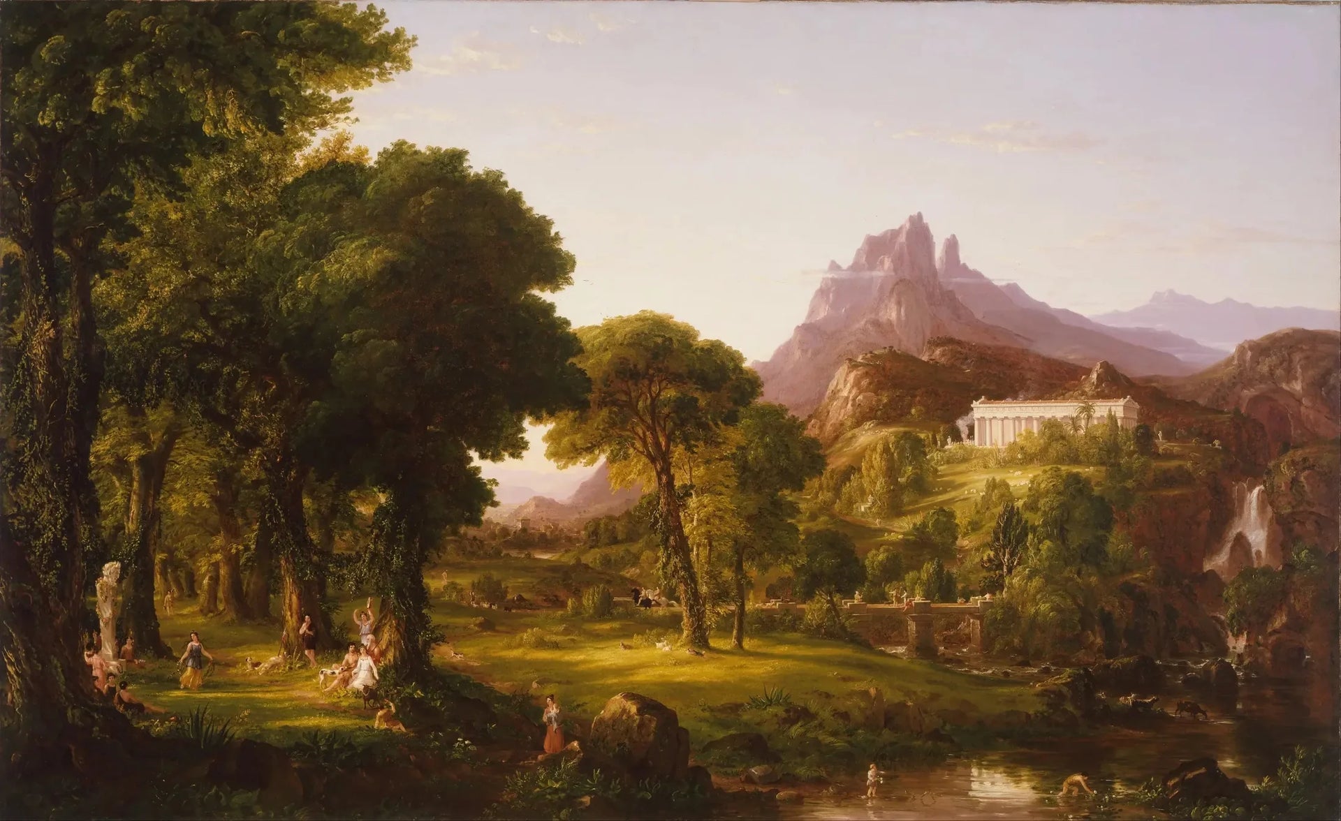 Rêve d'Arcadie - Thomas Cole image 1 tableau peint à l’huile sur toile
