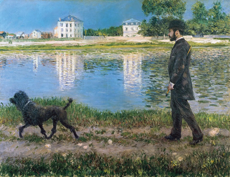 Richard Gallo og hans hund i Petit Gennevilliers - Gustave Caillebotte