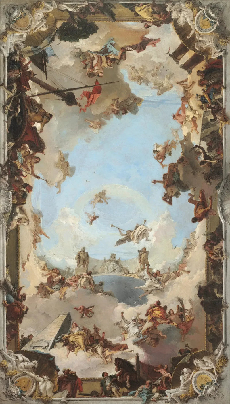 Rigdom og fordele ved den spanske monarki under Charles III - Giovanni Battista Tiepolo