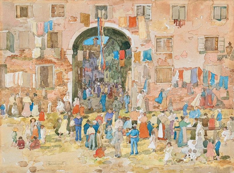 Riva degli Schiavoni, Castello (Venedig) - Maurice Prendergast