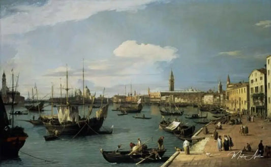 Riva degli Schiavoni regardant l'ouest - Giovanni Antonio Canal - Reproductions de tableaux et peintures haut de gamme