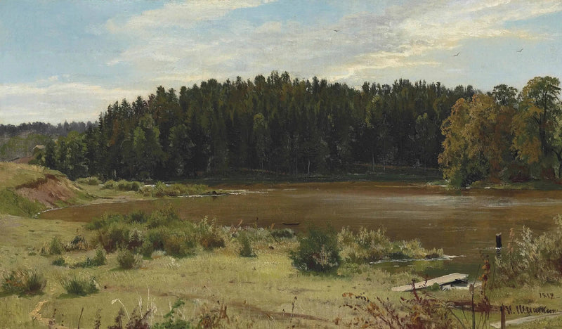 Flod ved skovbryn - Ivan Chichkine