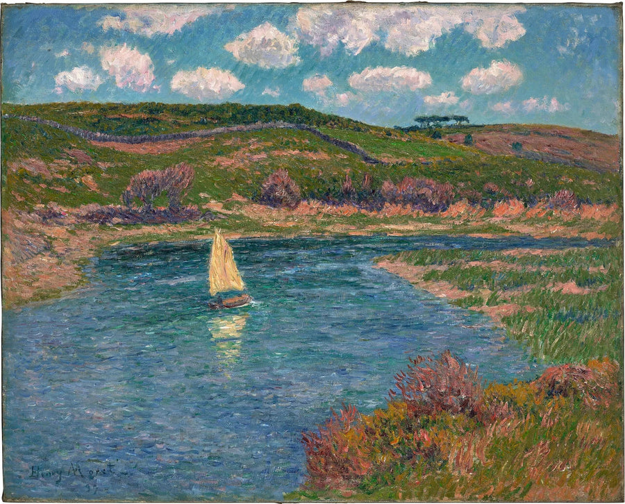 Flod af Pont-Aven, Finistère - Henry Moret