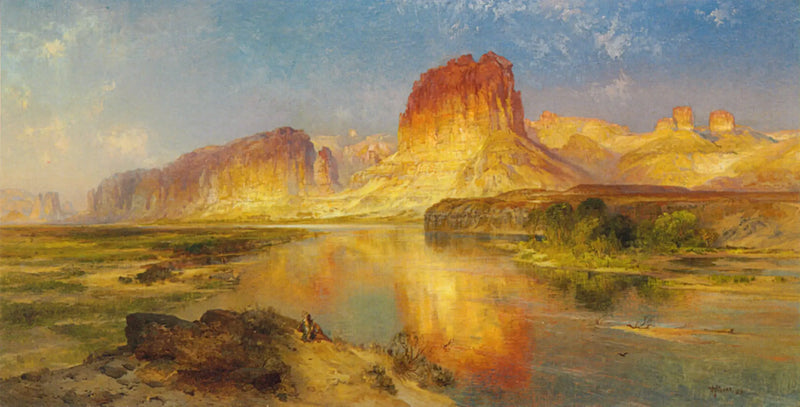 Grøn flod i Wyoming - Thomas Moran