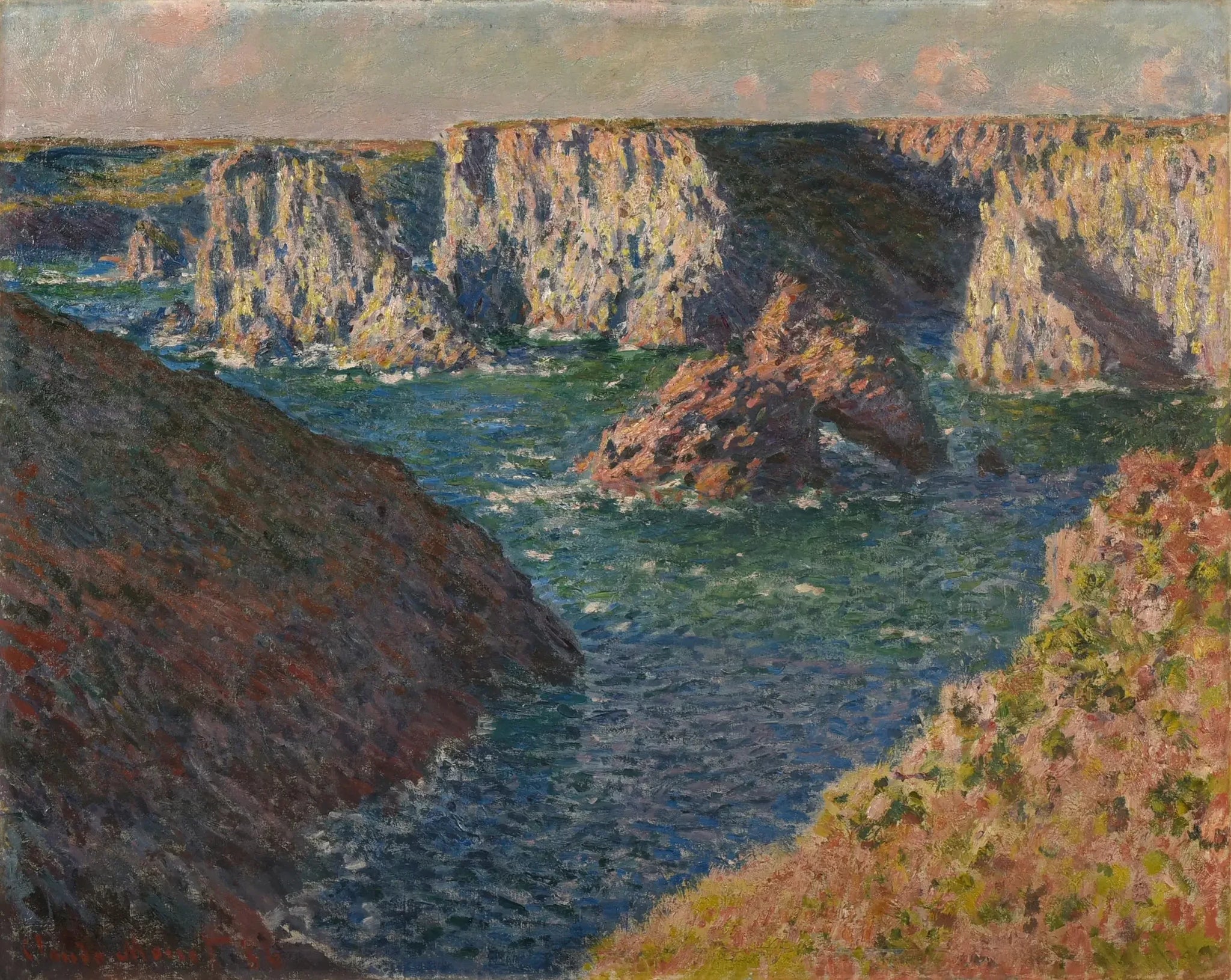 Les Rochers de Belle-Île W1107 par Claude Monet, musée des Beaux-Arts de Reims