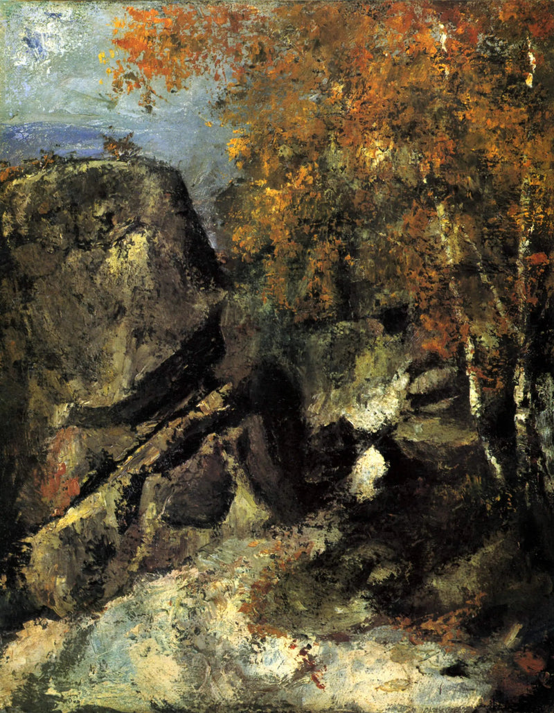 Klipper i skoven - Paul Cézanne