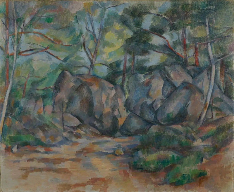 Klipper i skoven - Paul Cézanne