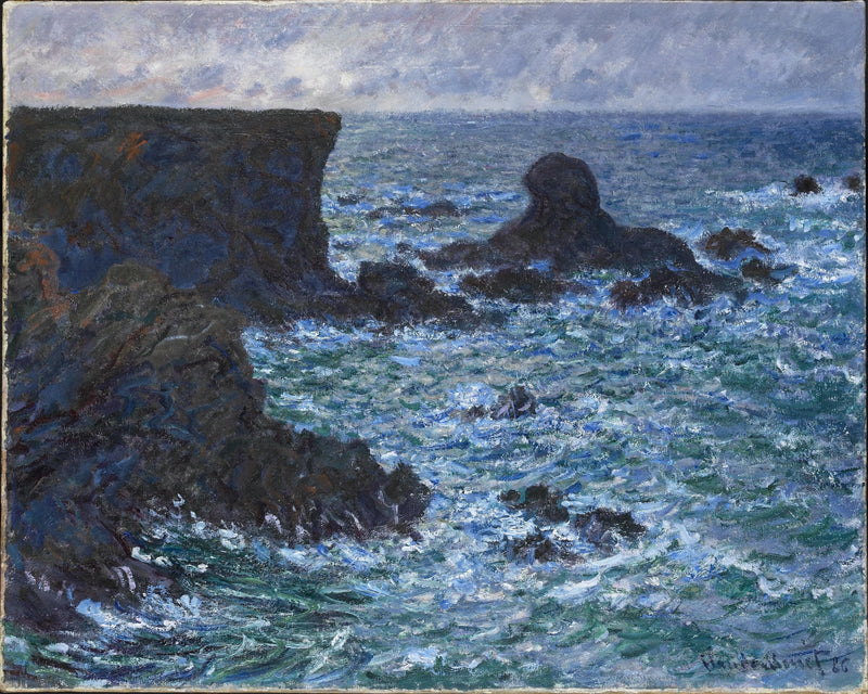Klipper i Port-Coton, Lion Rock W1091 - Claude Monet