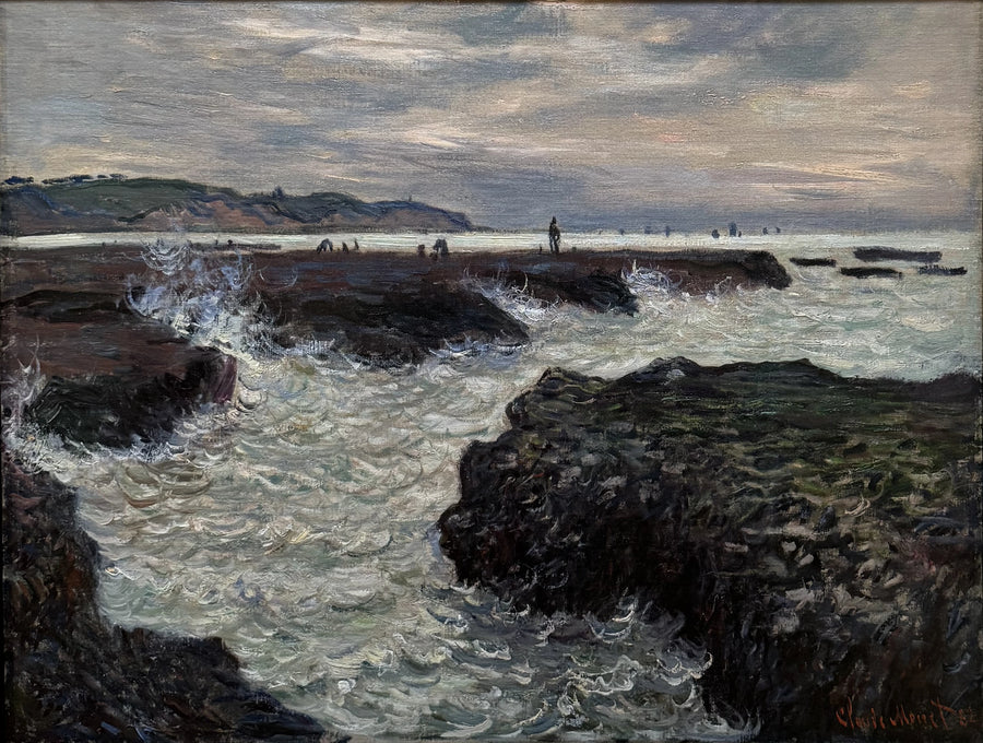 Klipperne ved Pourville, lavvande. - Claude Monet