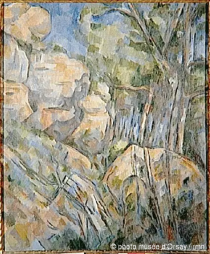 Klipper nær hulerne over Château-Noir - Paul Cézanne