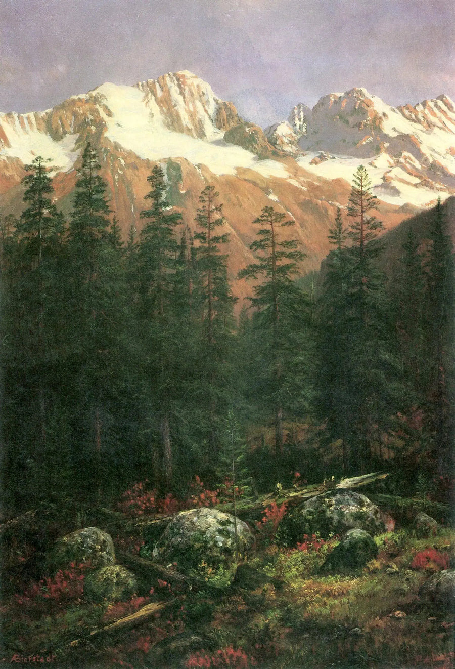 Canadiske klippeformationer - Albert Bierstadt