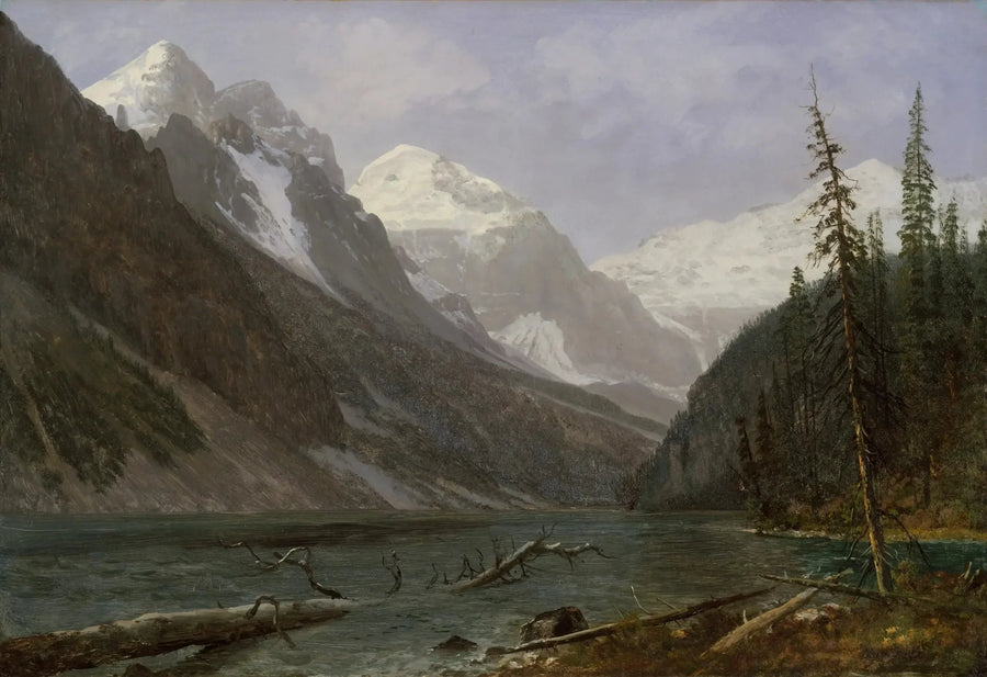 Canadiske klippeformationer (Lac Louise) - Albert Bierstadt