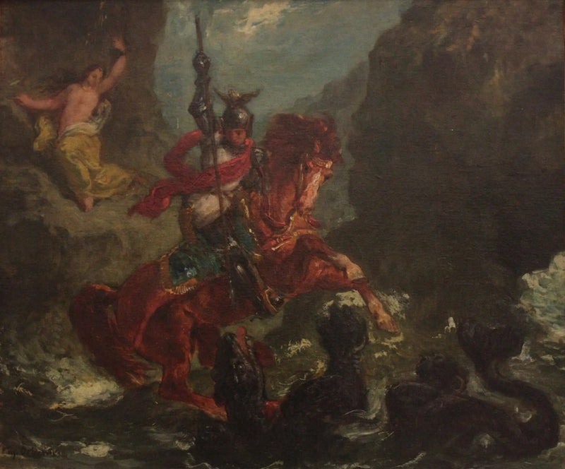 Roger der frigiver Angélique - Eugène Delacroix