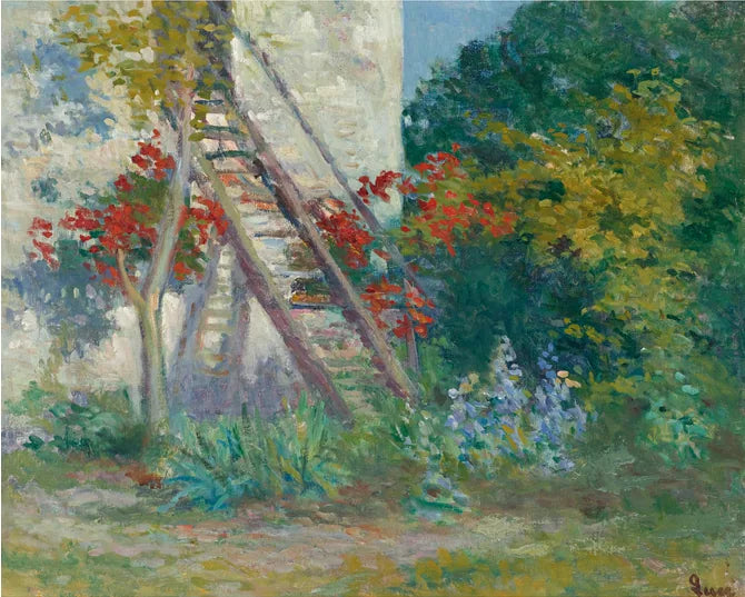 Rolleboise, værkstedets trappe - Maximilien Luce