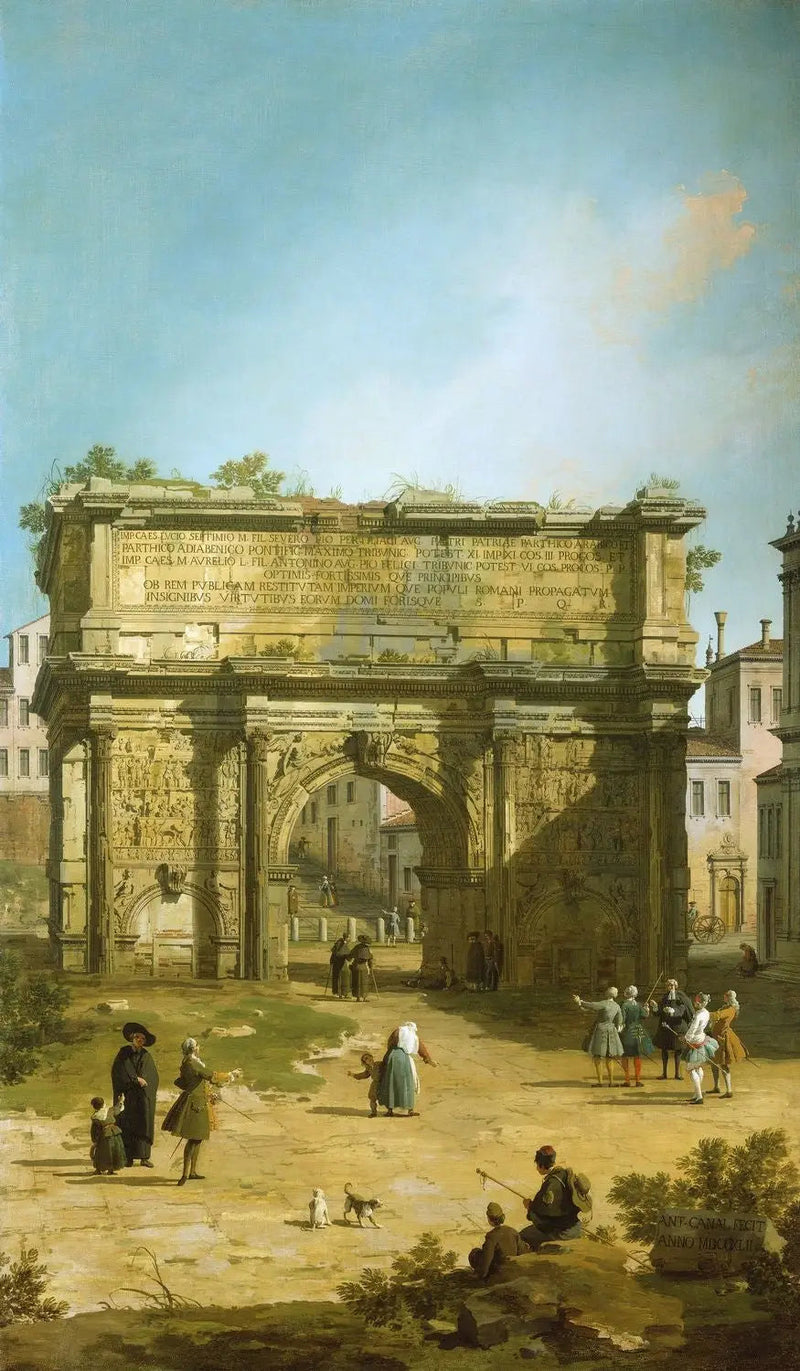 Rom: Septimius Severus' bue - Canaletto