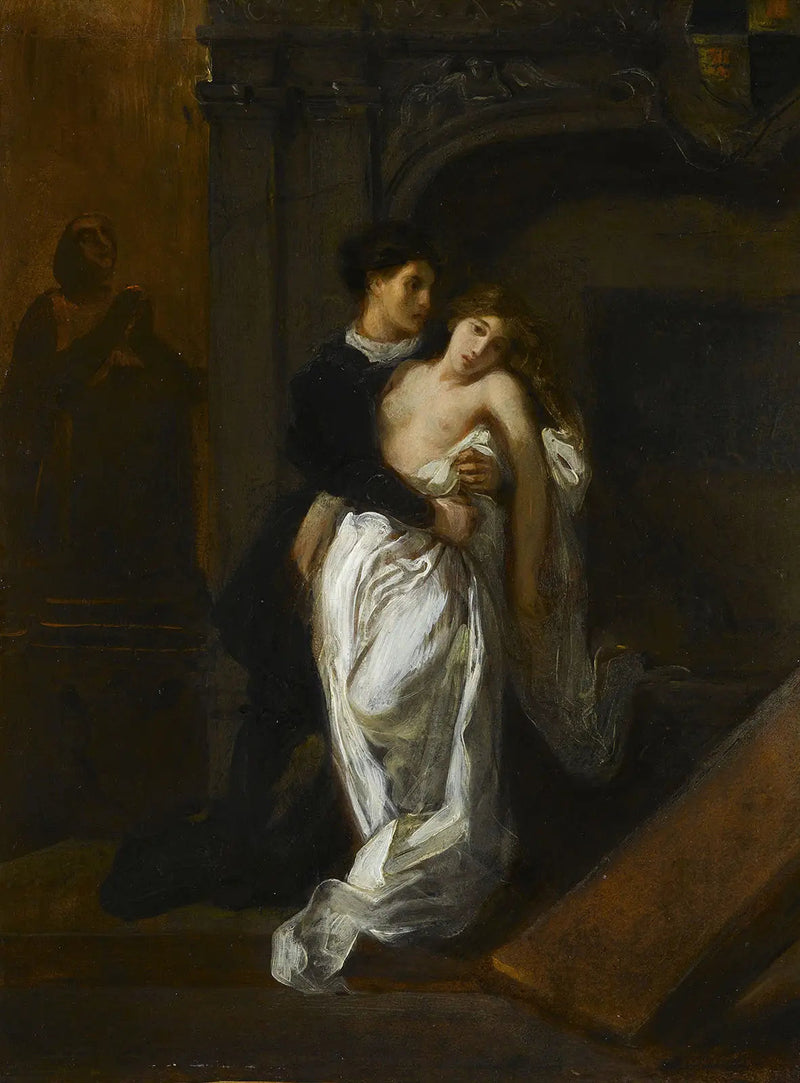 Roméo og Julie ved Capulet-graven - Eugène Delacroix