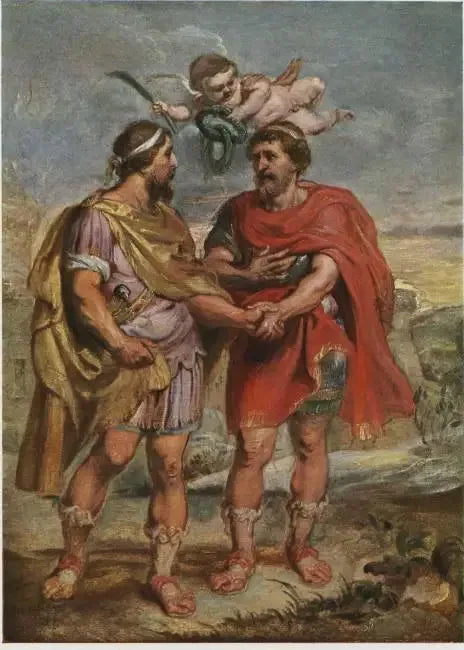 Romulus og Titus Tatius - Peter Paul Rubens
