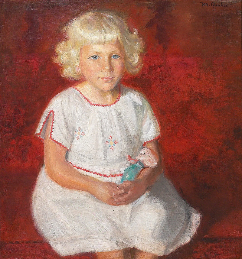 Rose af Skagen. Ung fiskerkone i sit søndagstøj. - Michael Peter Ancher