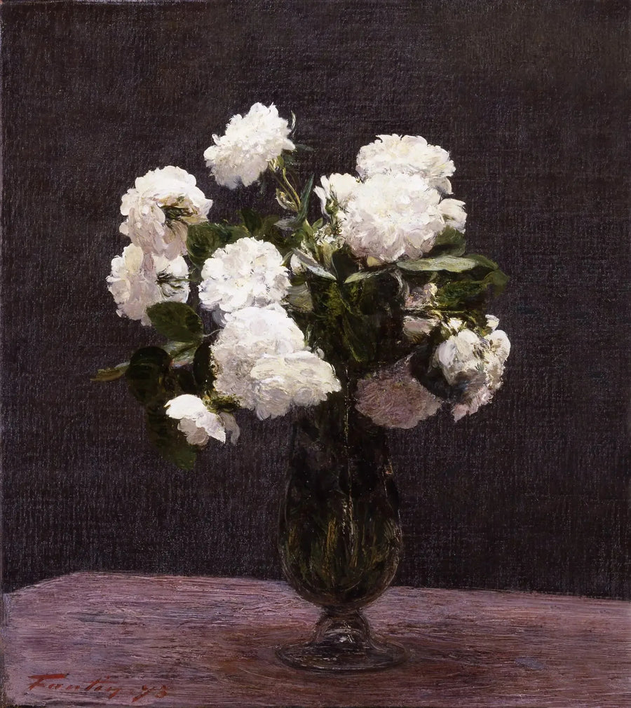 Hvide roser - Henri Fantin-Latour