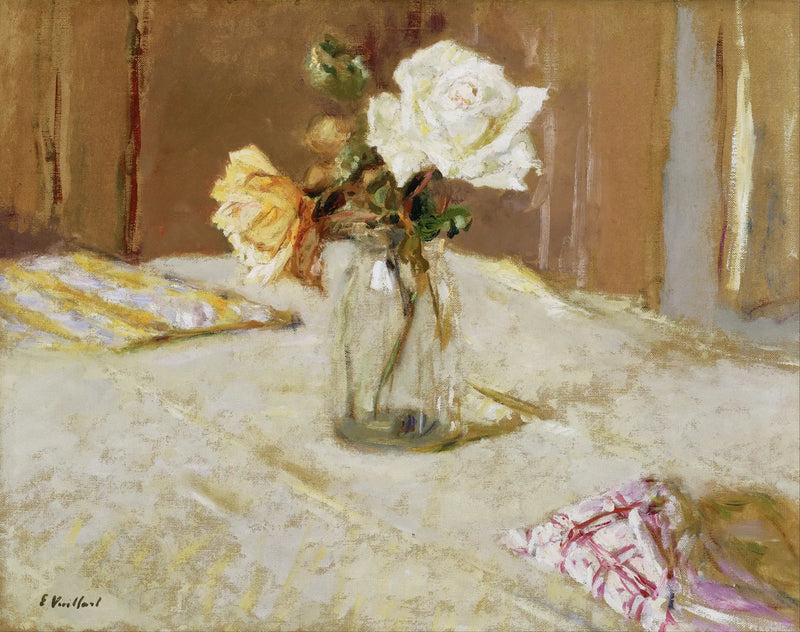 Roser i en glasvase - Édouard Vuillard
