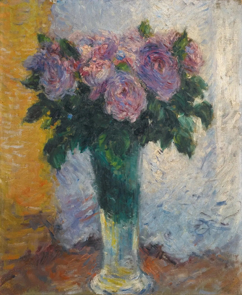 Rosen i en vase - Gustave Caillebotte