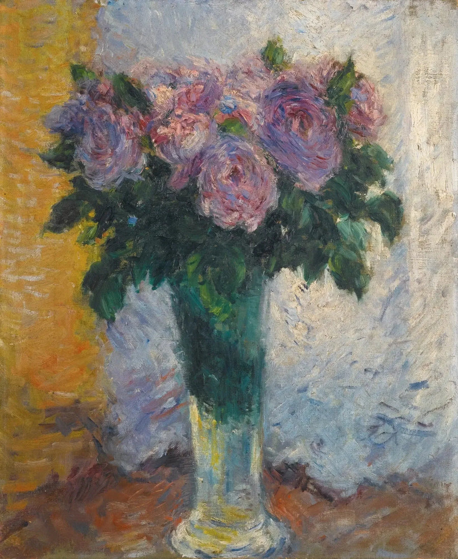 Rosen i en vase - Gustave Caillebotte