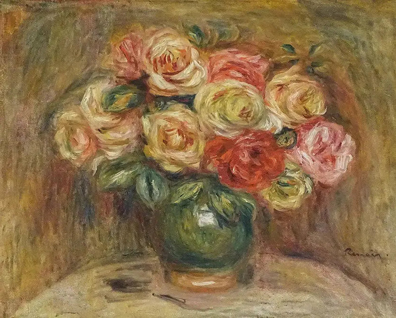 Rosen i en vase - Pierre-Auguste Renoir