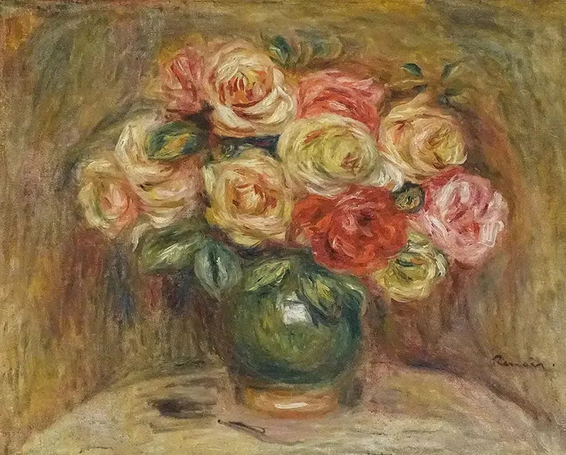Rosen i en vase - Pierre-Auguste Renoir