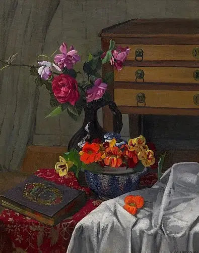 Roser og kapuciner. - Félix Vallotton