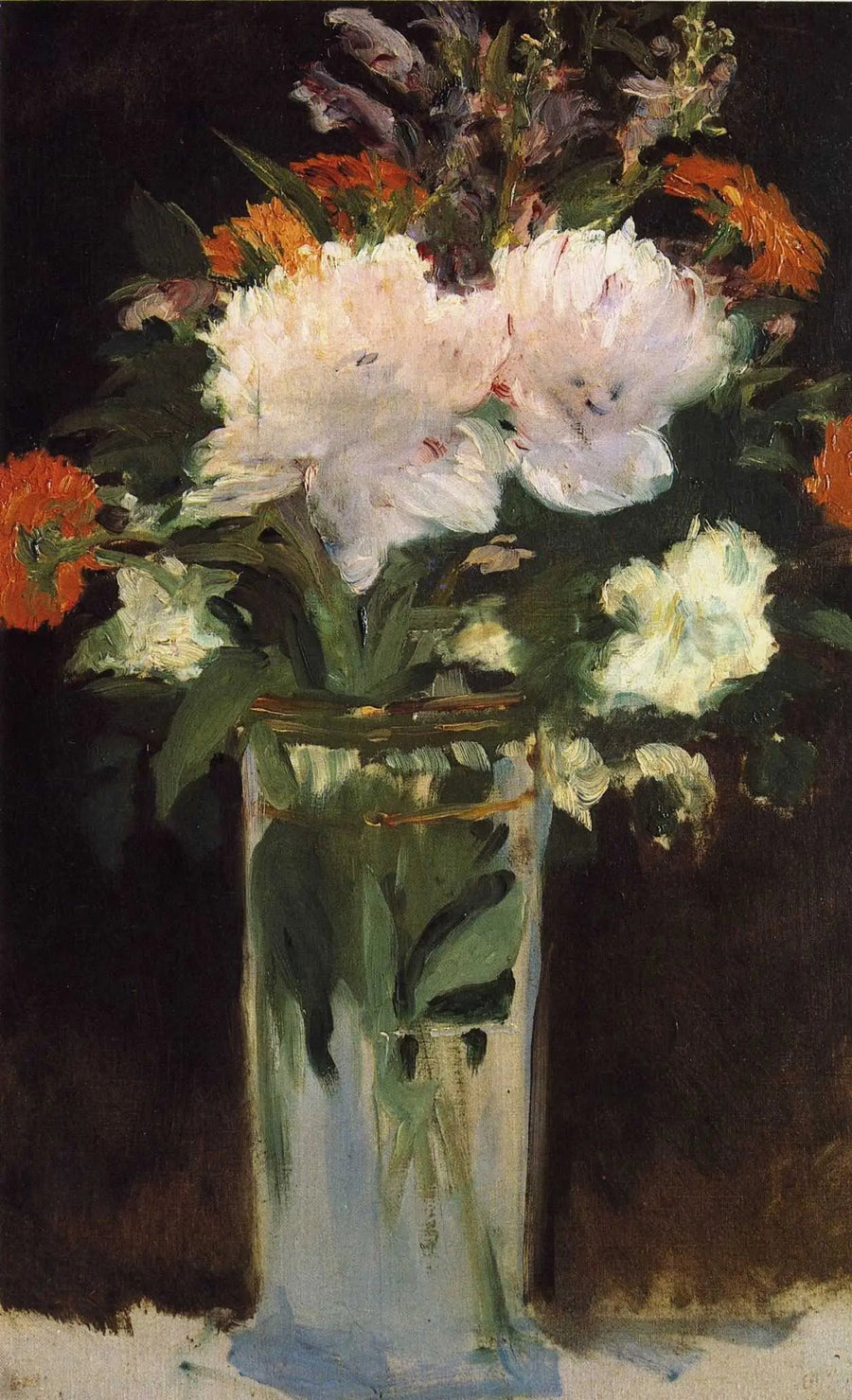 Rosen og liljer - Édouard Manet