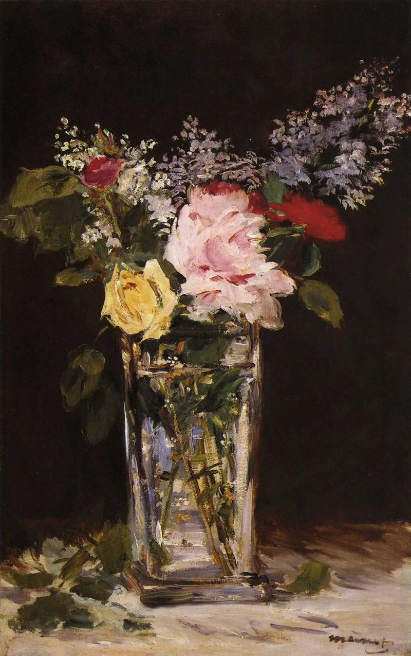 Rosen og liljer - Édouard Manet