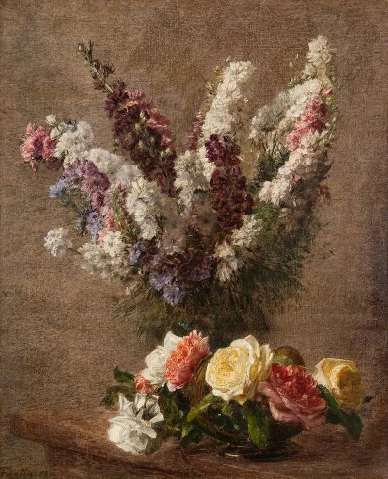Roser og løvemund - Henri Fantin-Latour