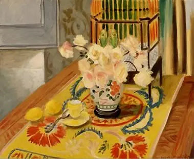 Gule roser med bur af undulater - Henri Matisse