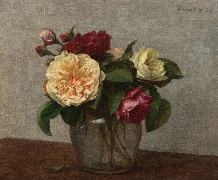 Gule og røde roser - Henri Fantin-Latour