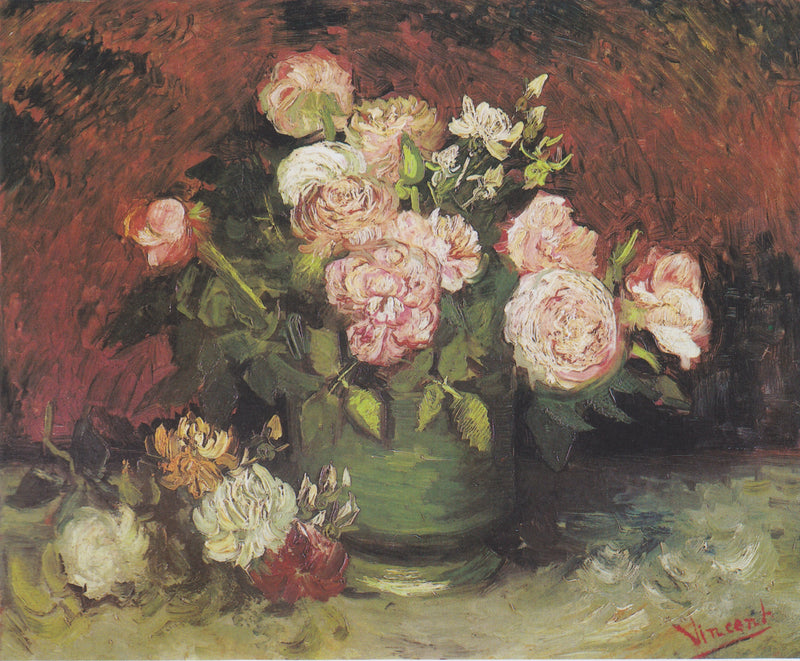 Skål med pæoner og roser - Vincent van Gogh
