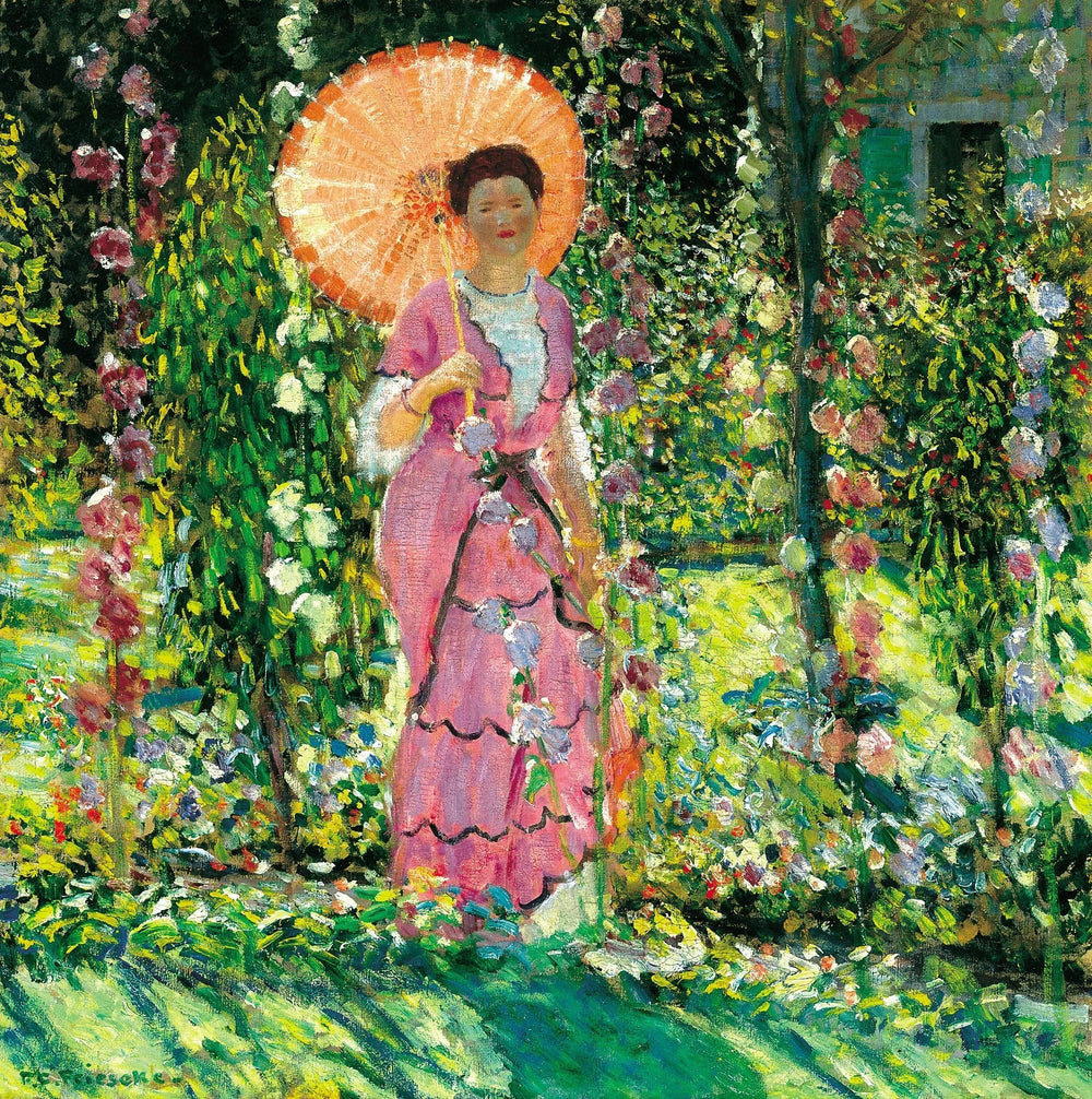 Roses trémières - Frederick Carl Frieseke image 1 reproduction de peinture à l’huile