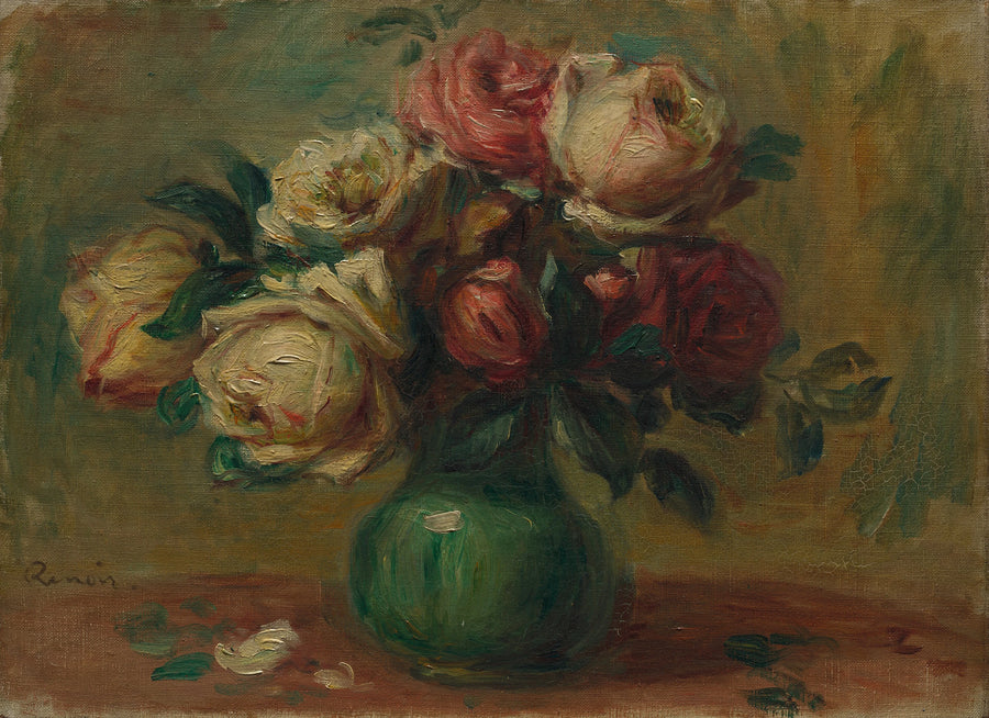 Rosen i en vase - Pierre-Auguste Renoir