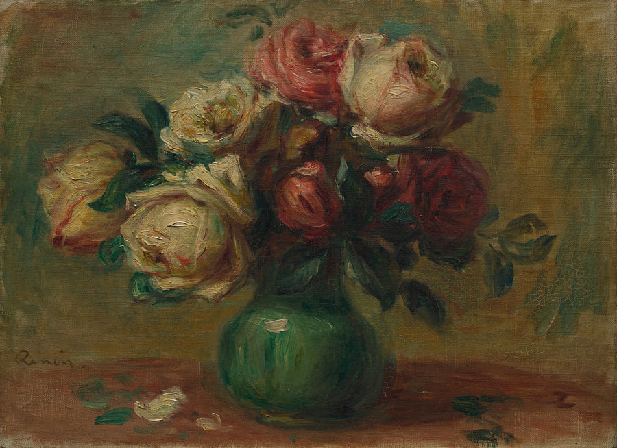 Rosen i en vase - Pierre-Auguste Renoir