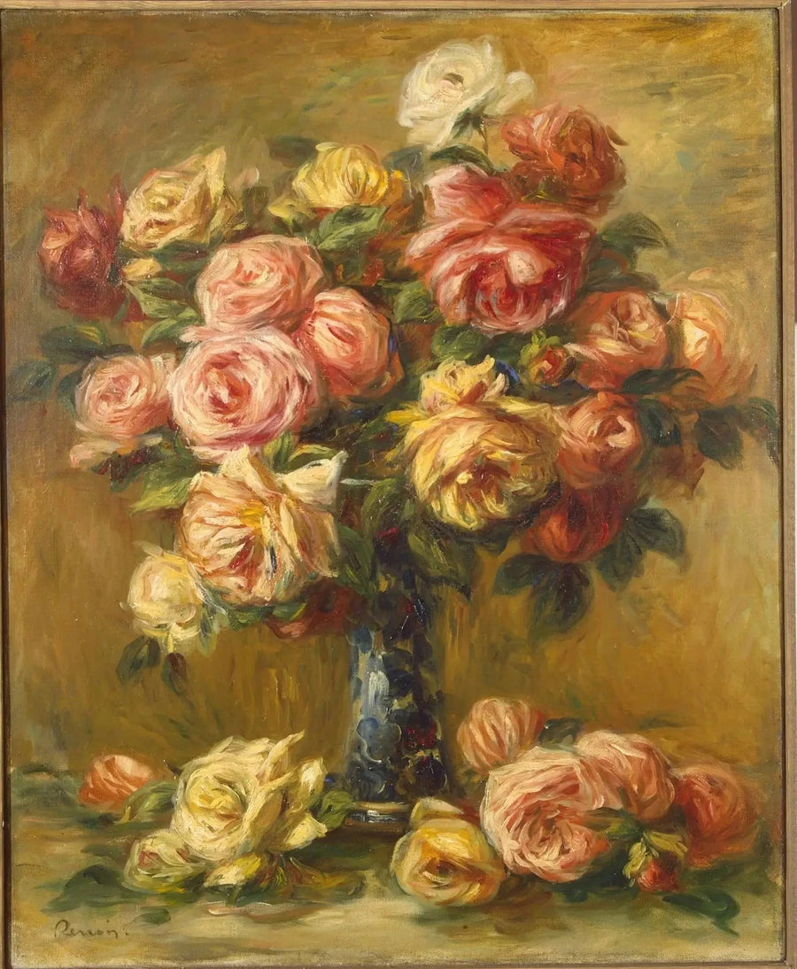 Rosen i en vase - Pierre-Auguste Renoir
