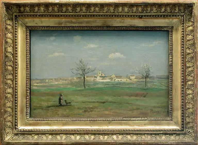 Rosny. Udsigt over landsbyen om foråret - Jean-Baptiste Camille Corot
