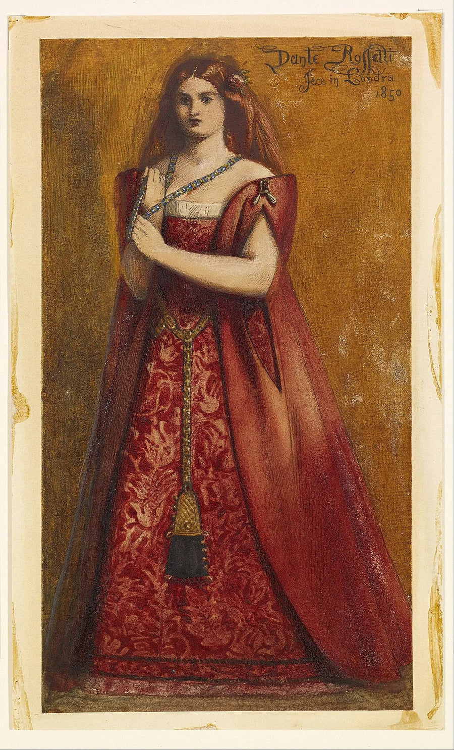 Rosso Vestita [Rødt klædt på] - Dante Gabriel Rossetti