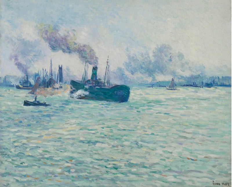 Rotterdam, havneudsigt - Maximilien Luce