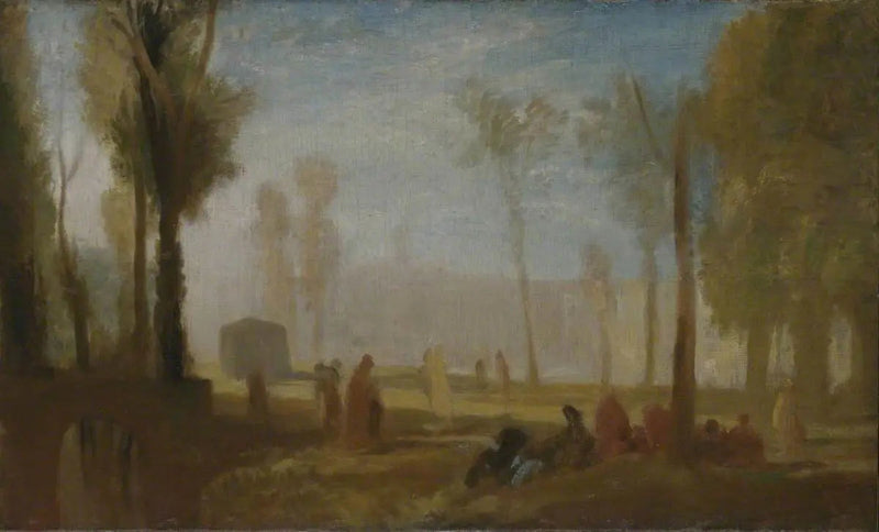 Rouen: Et Udsigt fra Venstre Bred i Faubourg St-Sever - J. M. W. Turner