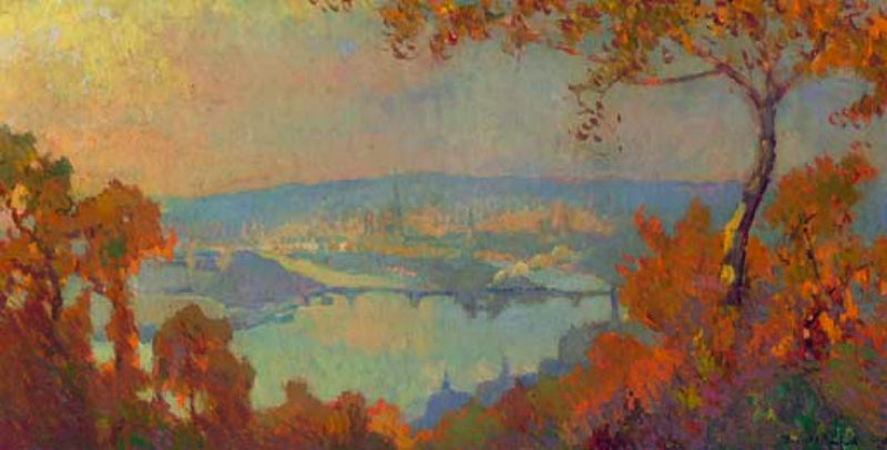 Rouen, udsigt over Seinen - Robert Antoine Pinchon