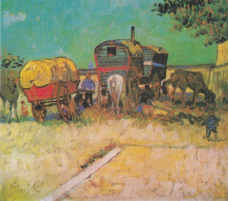 Les Roulottes, lejr for bohemer i nærheden af Arles - Vincent van Gogh