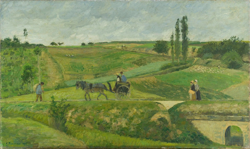 Rute til Ennery - Camille Pissarro