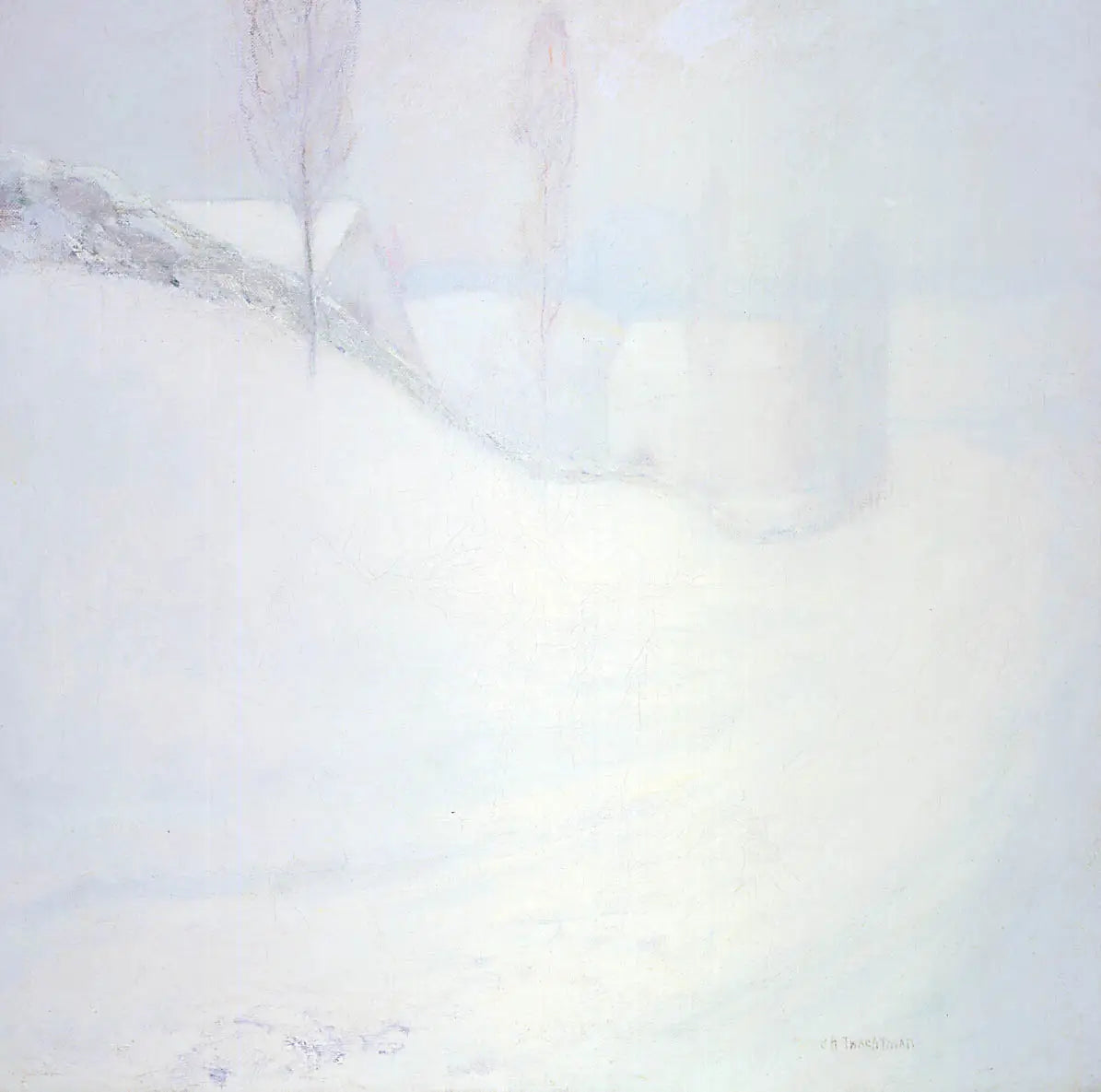 Route de Round Hill - John Henry Twachtman image 1 reproduction de peinture à l’huile