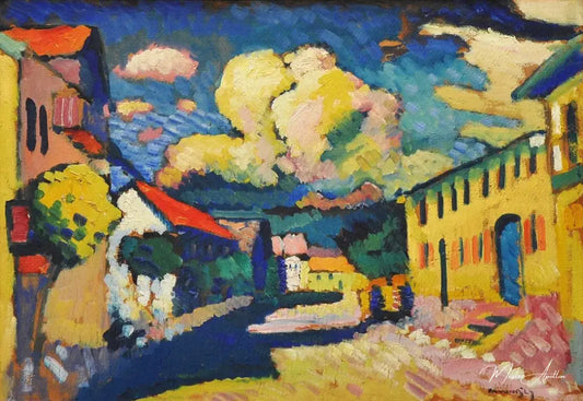 Rue à Murnau - Une rue de village - Vassily Kandinsky - Reproductions de tableaux et peintures haut de gamme