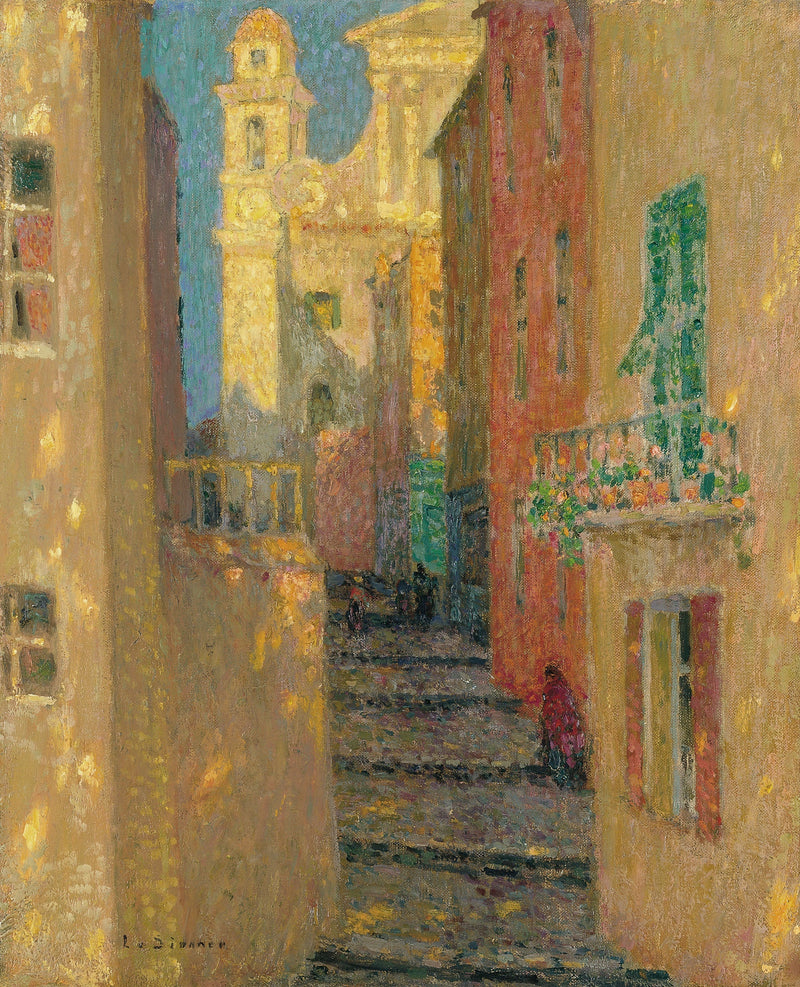 Kirkepladsen, Villefranche-sur-Mer - Henri Le Sidaner