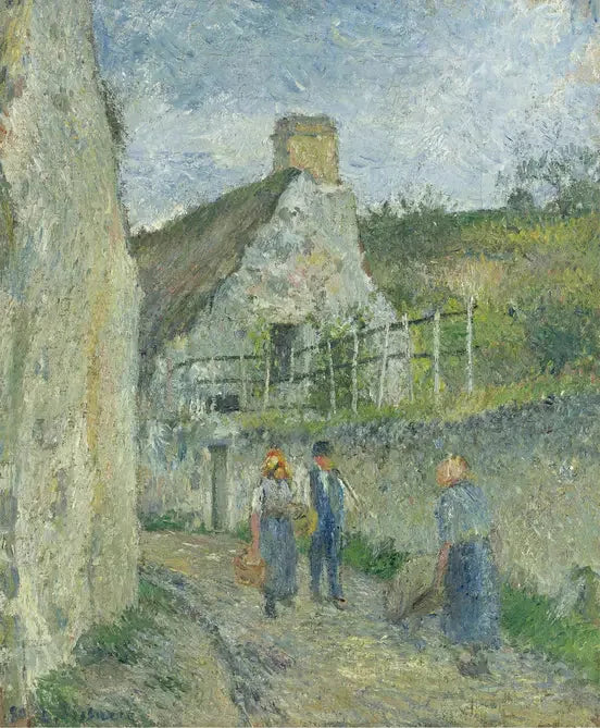 Rue de Roches ved Valhrmeil, Auvers sur Oise - Camille Pissarro